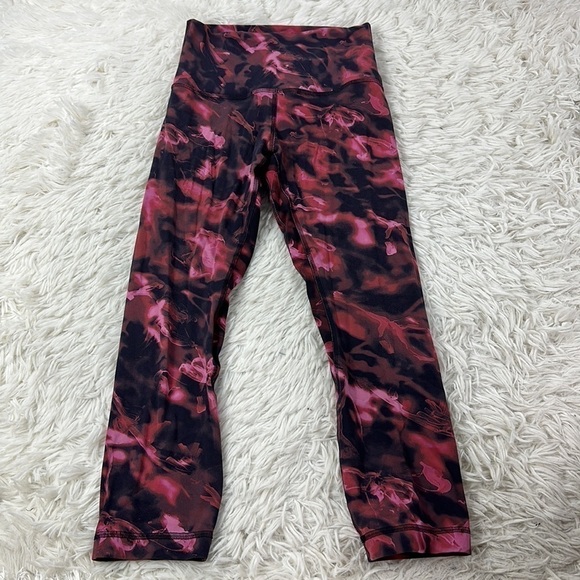 Lululemon Align High-Rise Crop 21" Intensity Pink Blossom Multi - Picture 1 of 7